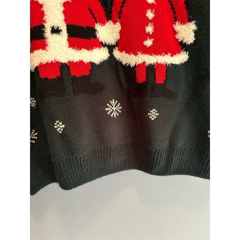Forever 21 Sweater Womens Size S Green Ugly Christmas Santa Mrs Claus Knit - Picture 4 of 10